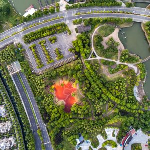 Aerial photography park